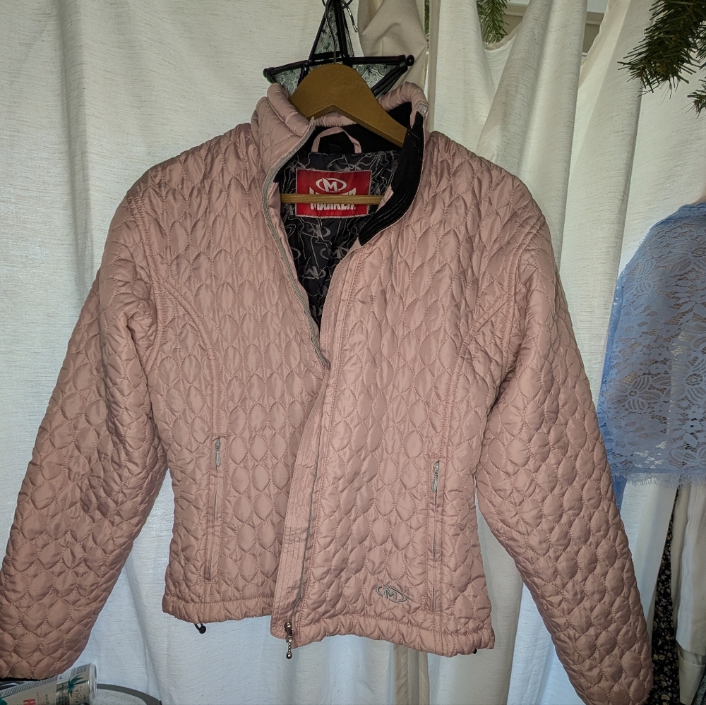 MARKER SKI JACKET VINTAGE Women's Blush Quilted Puffer Jacket